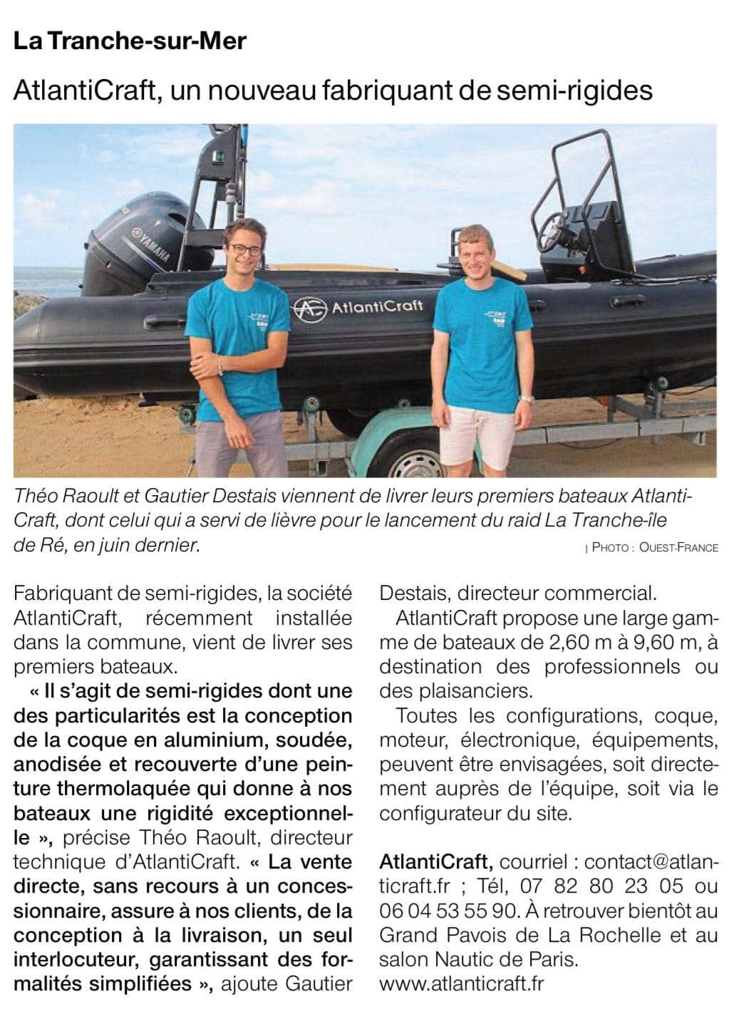 Article ouest france 22_07_22